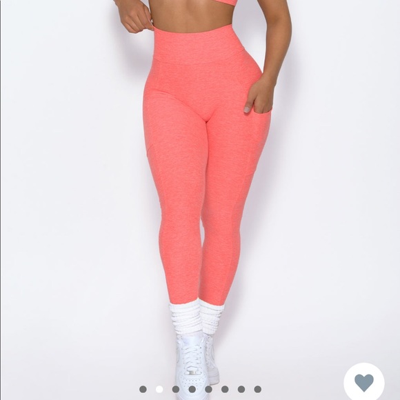 Bombshell Sportswear Curves Leggings - Coral - Picture 6 of 10